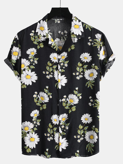 Revere Hemd mit Sonnenblumenprint