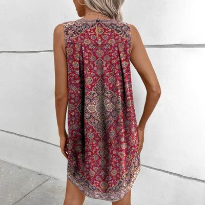 Larah - Ärmelloses Mini-Kleid im Ethno-Stil