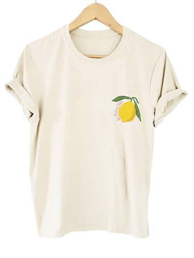 Limoncello Sommer T-Shirt mit Zitronenprint – Oversized Unisex