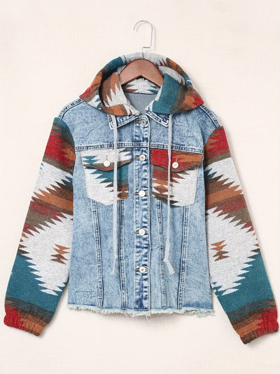Fenella - Damen Jeansjacke Geometric