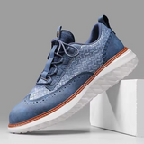 Marco | Herren Brogue Leder Sneaker Elegant Klassisch in Blau