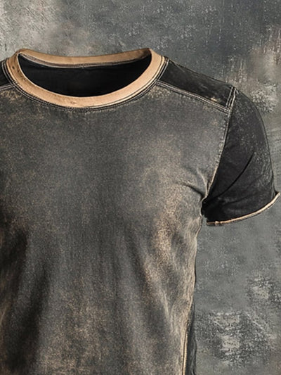 Henley Oberteil Im Retro Farbblock Gestaltung Für Herren