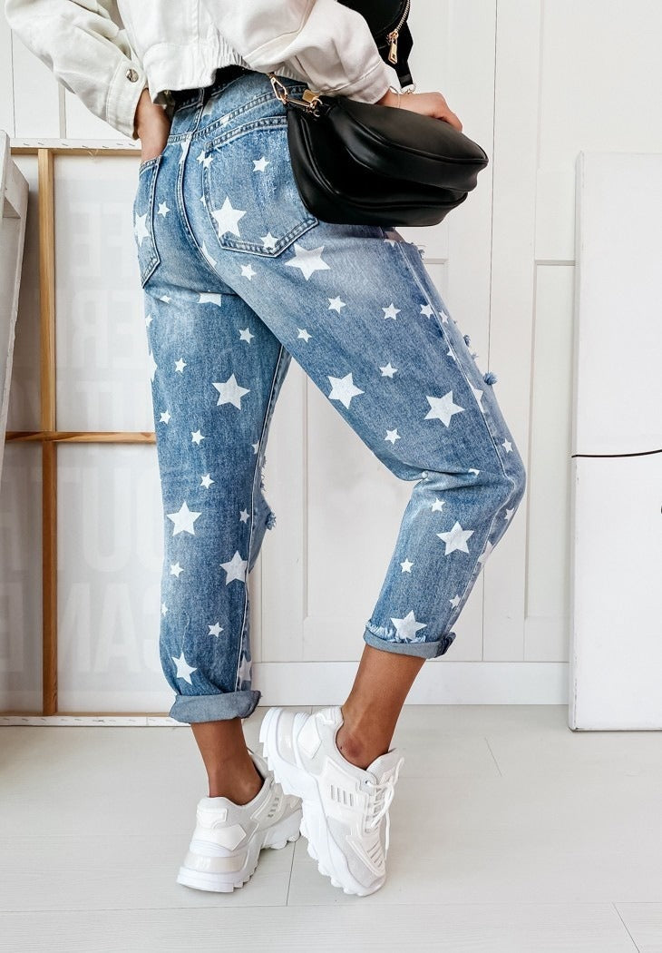 Bella - Damen Slim-Fit-Jeans mit Destroyed-Effekt