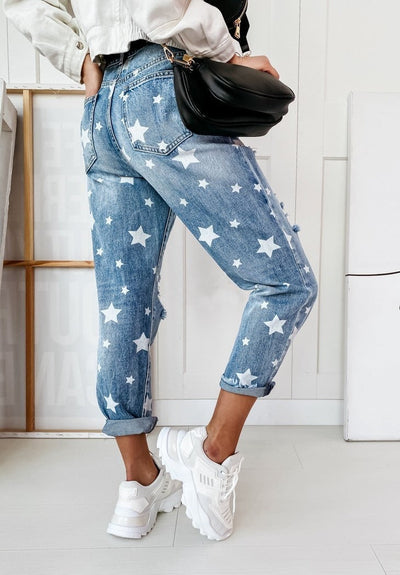 Bella - Damen Slim-Fit-Jeans mit Destroyed-Effekt
