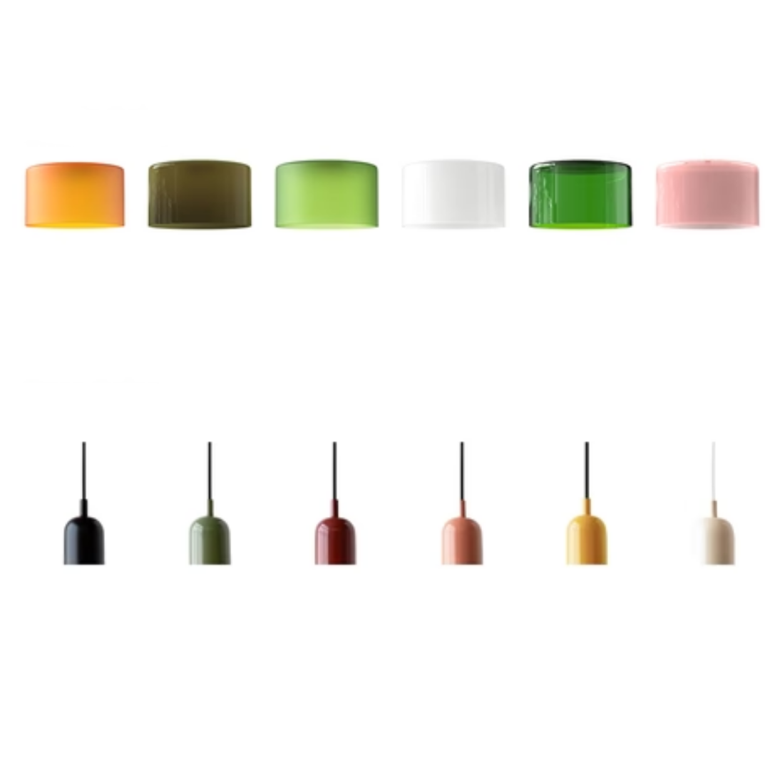 GlamorGlass Light - Europäische Retro Zylinder Pendelleuchte