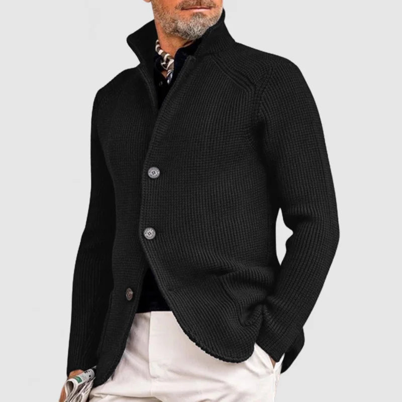Marcus | Elegante Strickjacke mit Revers für Herren