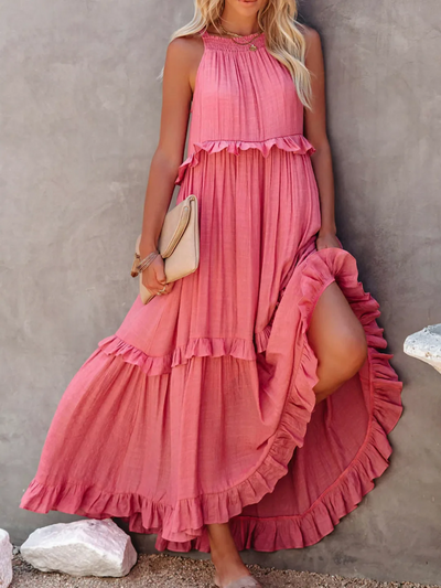 Madelyn | Bohemian Ruffled Maxi Dress