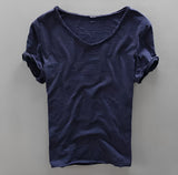 Brett – Bequemes, lässiges Herren-T-Shirt in Dunkelblau