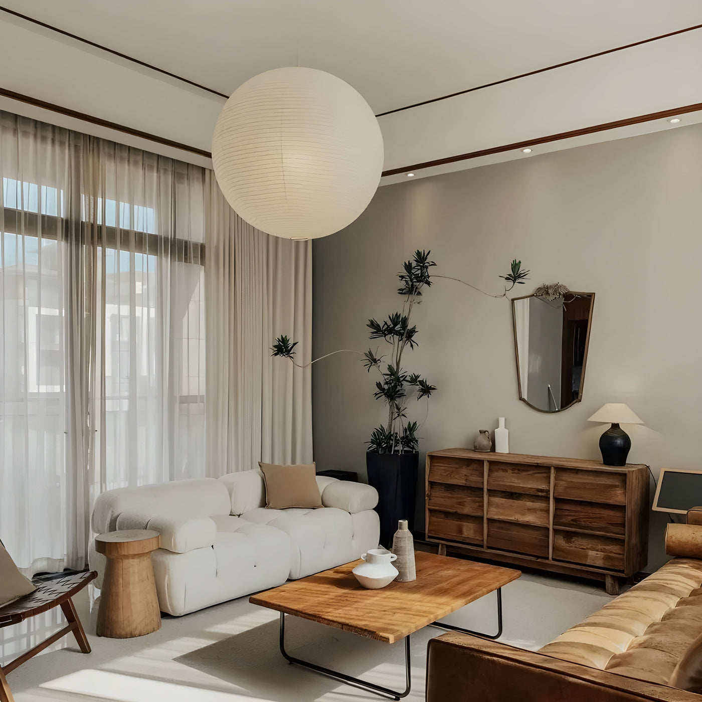 LumenAura Light – Minimalistische Japanische Hängelampe