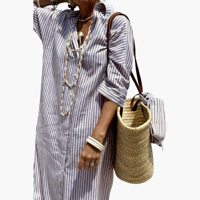 Marlies | Elegantes gestreiftes Hemdkleid