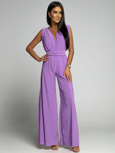 Rania - Damen Jumpsuit ärmellos mit V-Ausschnitt