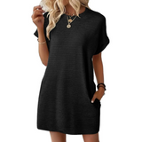 Elviaa – Elegantes Minikleid Mit Tasche in Schwarz