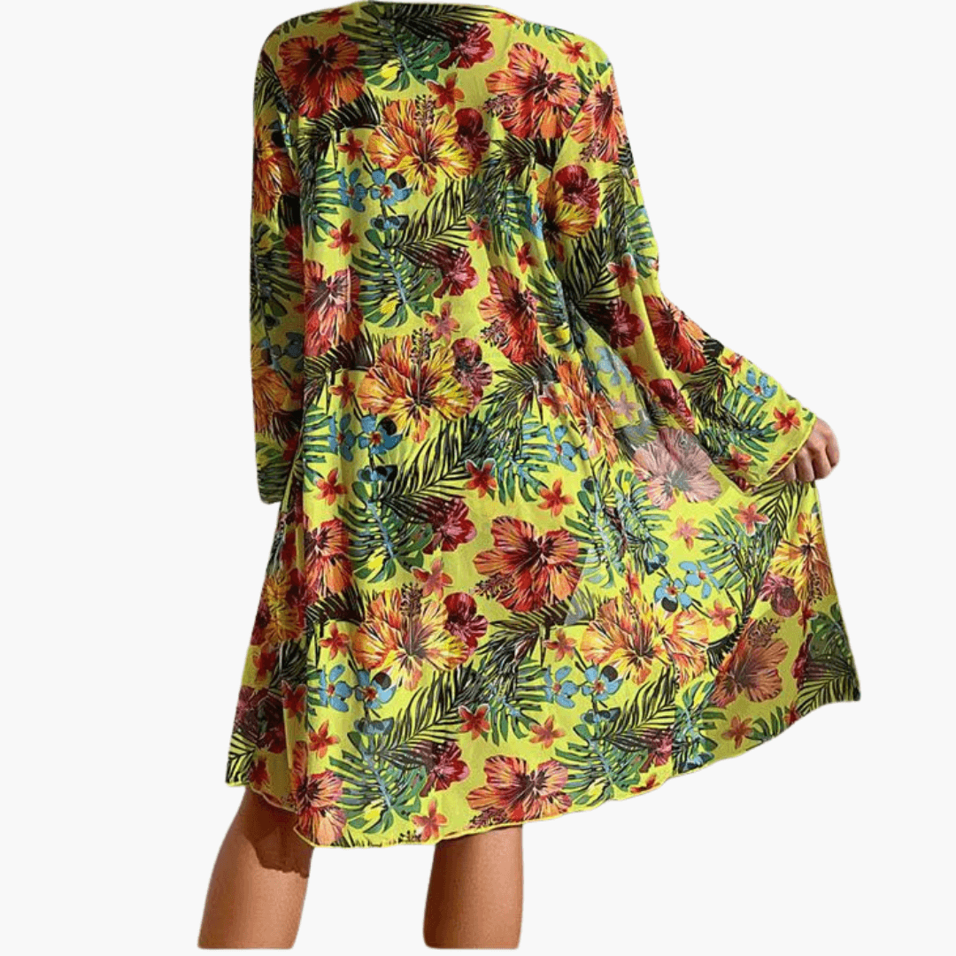 Bikini-Set mit Blumenmuster für Damen – inkl. Cover-Up