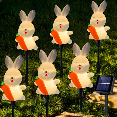 HoppyShine Light – 6er-Set Solarbetriebene Osterhasen-Lichter