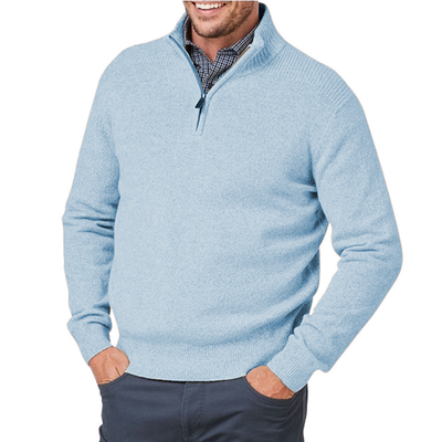 Herren-Pullover mit Dreiviertel-Reißverschluss