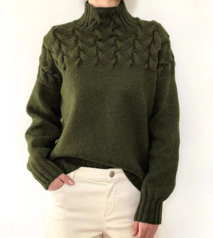 Giuliana - Zopfstrickpullover Damen Elegant