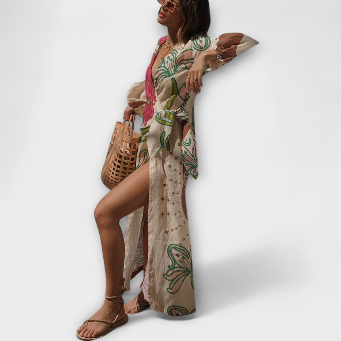 Tracey - Maxikleid mit Taillengürtel