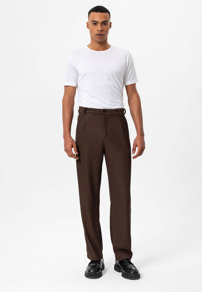 ANTIOCH | Gerippte Hose – Braun