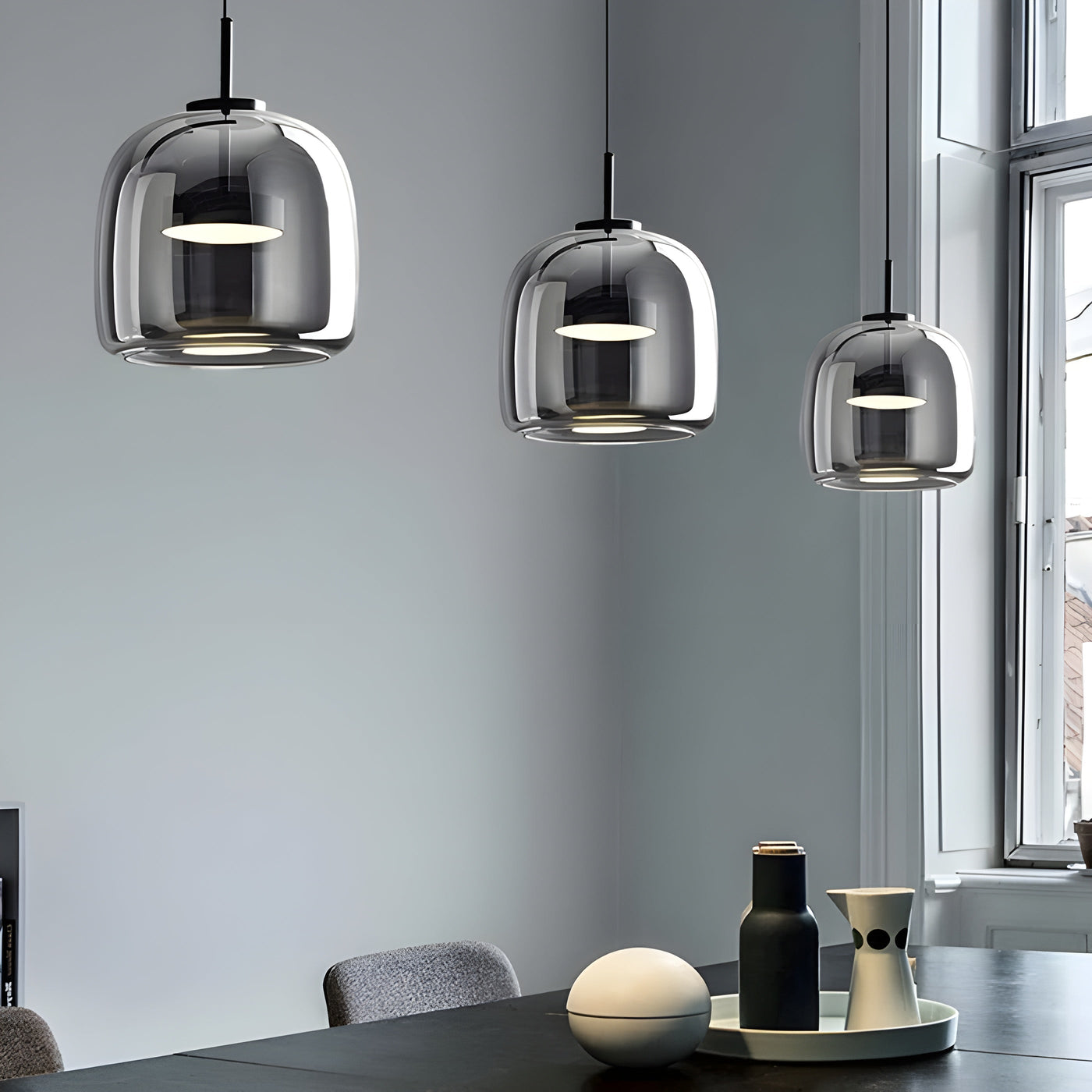 GlaceLuxe Light - Retro LED Glas Pendelleuchte