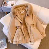 AVIANNA - Winterjacke mit Fellkapuz in Khaki