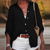 Milana - Bequemes Langarmshirt in Schwarz