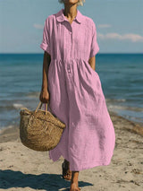 Florinelle - Maxi-Hemdblusenkleid in Rosa