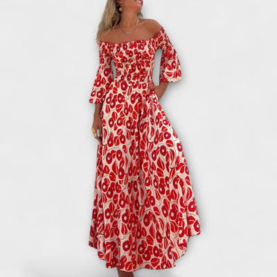 Bellira – Off-Shoulder Kleid mit floraler Leichtigkeit