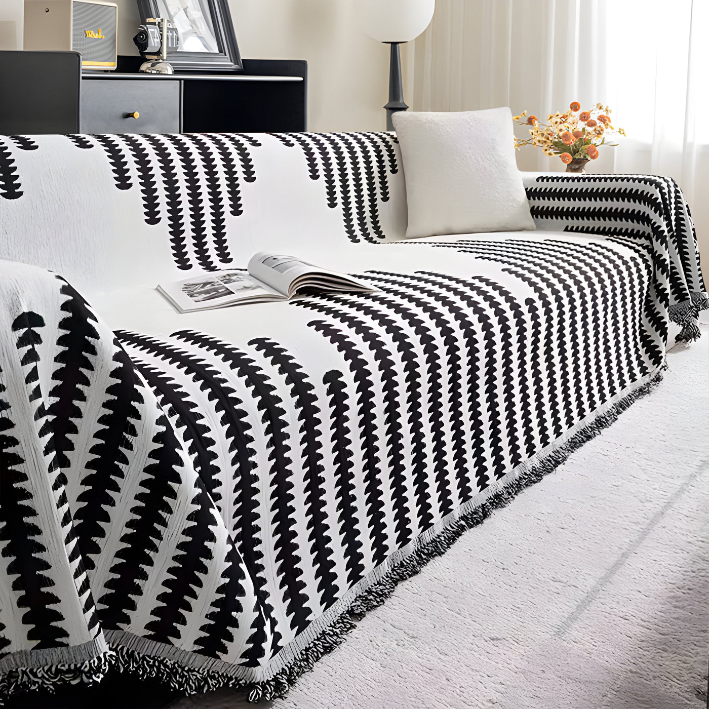 HomeHaven Cover - Doppelseitige Chenille-Stoff-Sofahusse