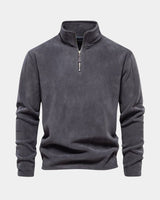 Alpine | Herren Sweatshirt Halber Reißverschluss – Half-Zip Sweatshirt Herren in Grau