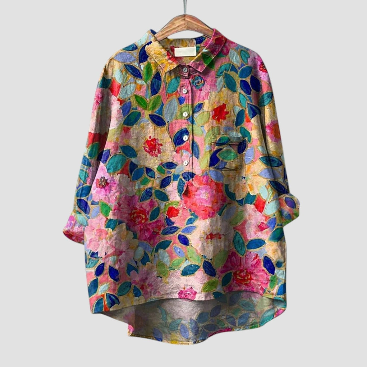 ZÉLIA | Bequeme und Trendige Blumenbluse