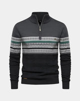 Hendrik | Herren Zip-Polo – Reißverschluss Polo Herren Modern in Dunkelgrau