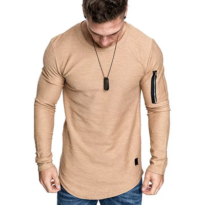 Herren T-Shirt mit Schnitt und Textur