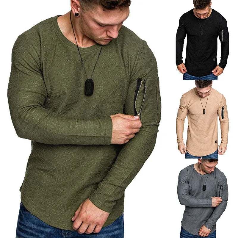 Herren T-Shirt mit Schnitt und Textur