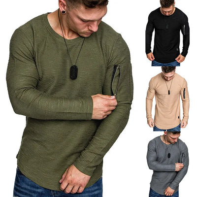 Herren T-Shirt mit Schnitt und Textur