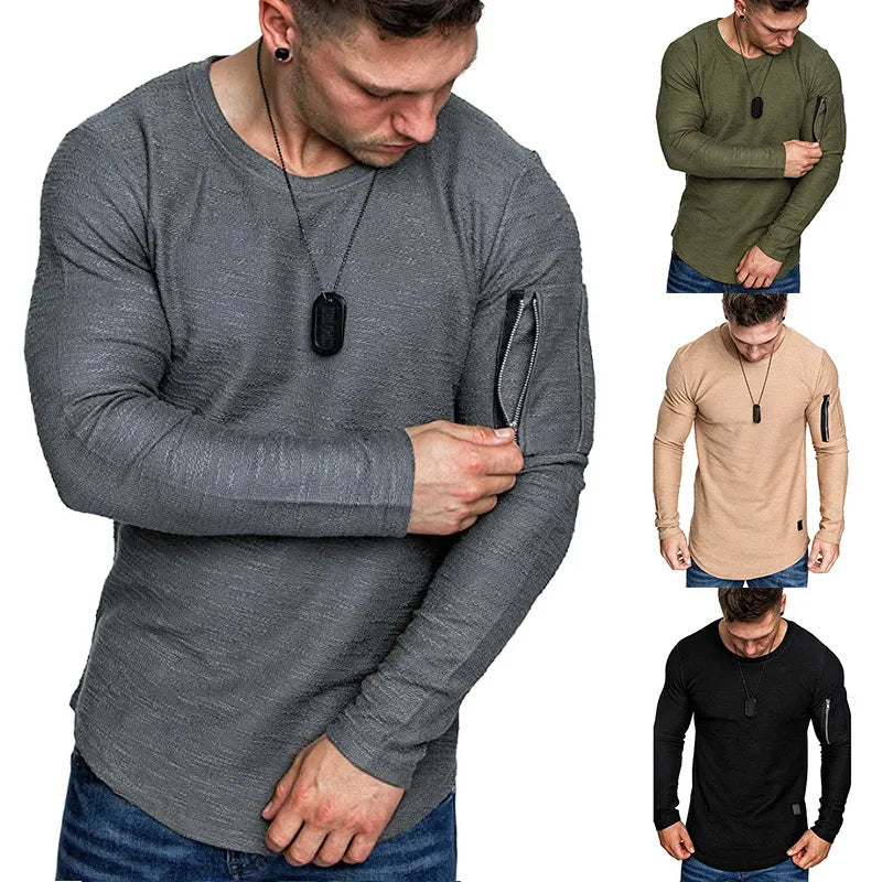 Herren T-Shirt mit Schnitt und Textur