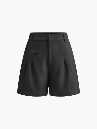 Leichte Mid-Waist Sommer Shorts Damen – Semi-Transparent, Ohne Gürtel