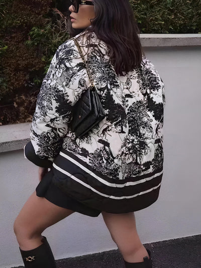 Leichte Sommerjacke mit Kunstvollem Print – Eleganz trifft auf Komfort