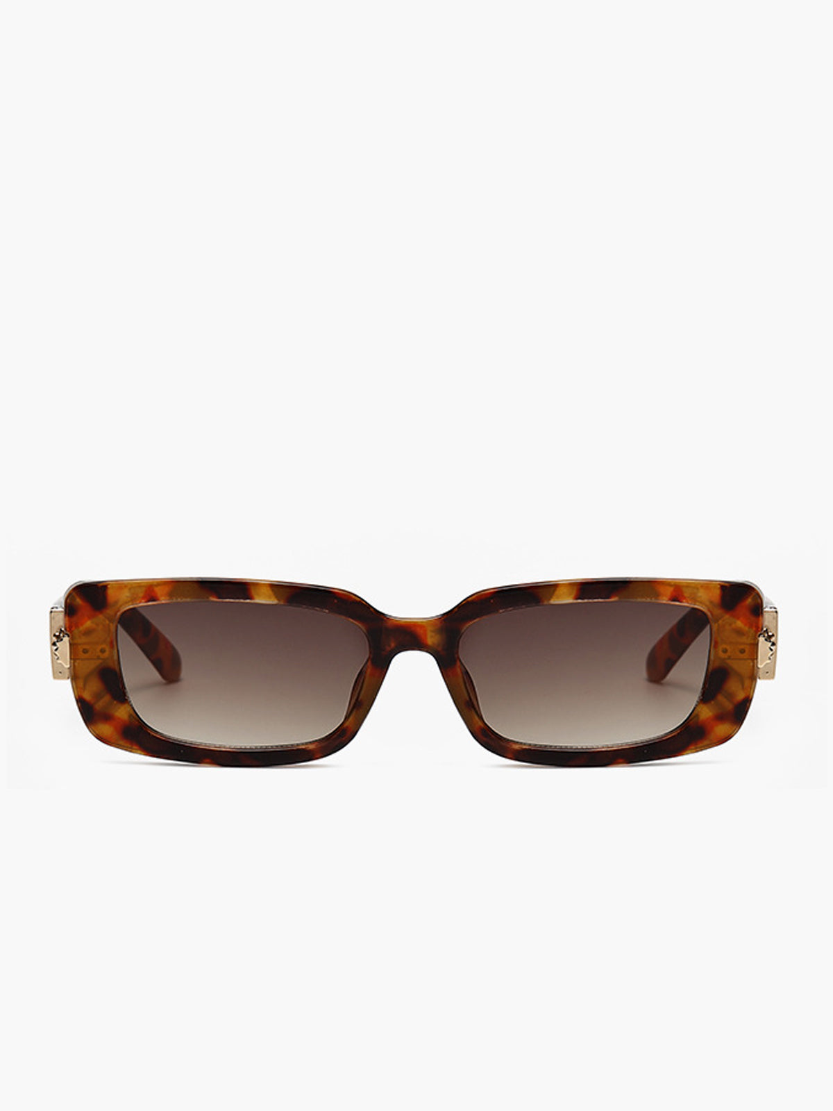 Leopard-Print Oversized Sonnenbrille – UV400, Retro Square Look