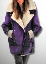 BRYNN - Kuschelige Winterjacke in Lila