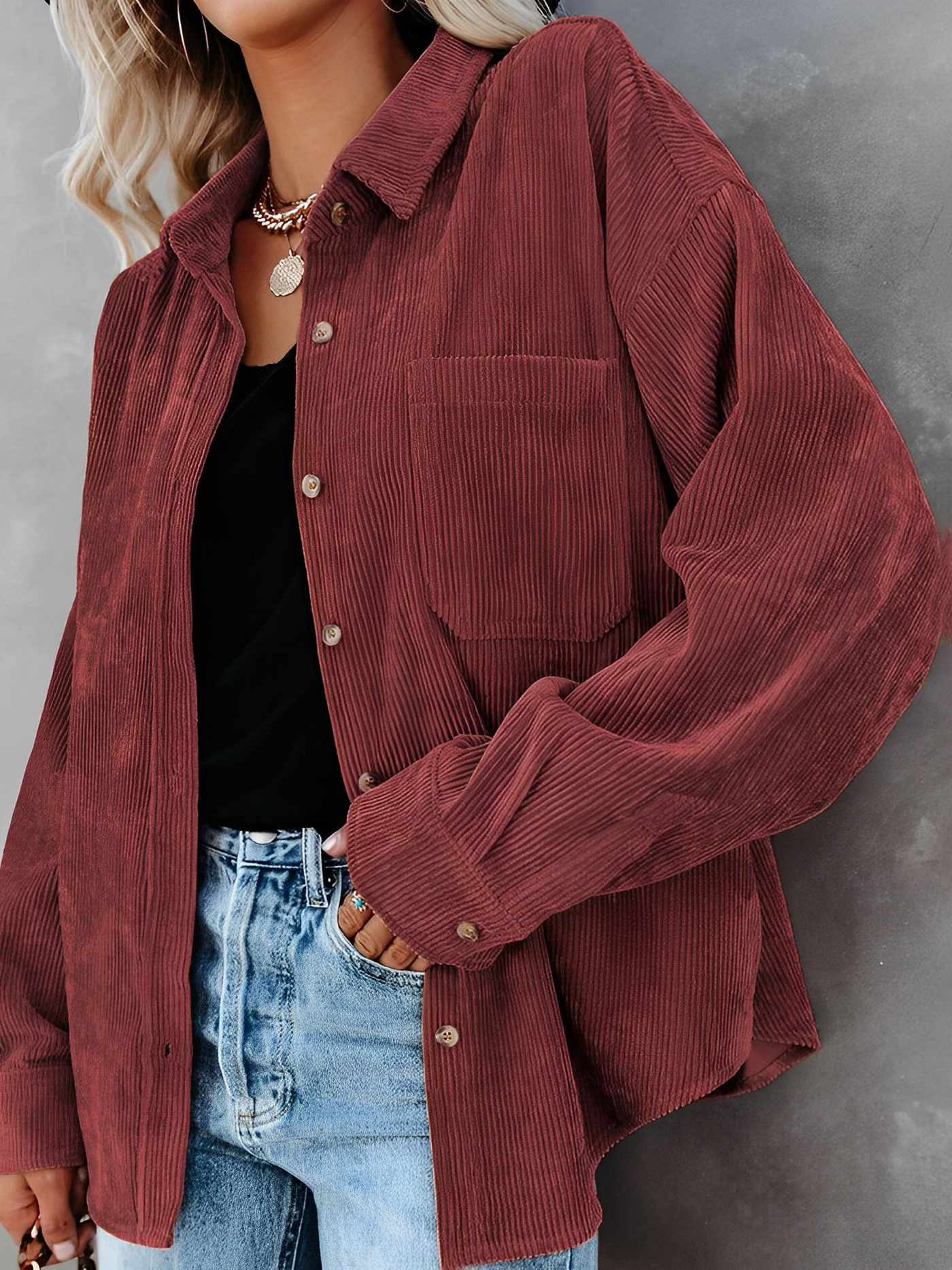 Valentina - Elegante Cord-Jacke