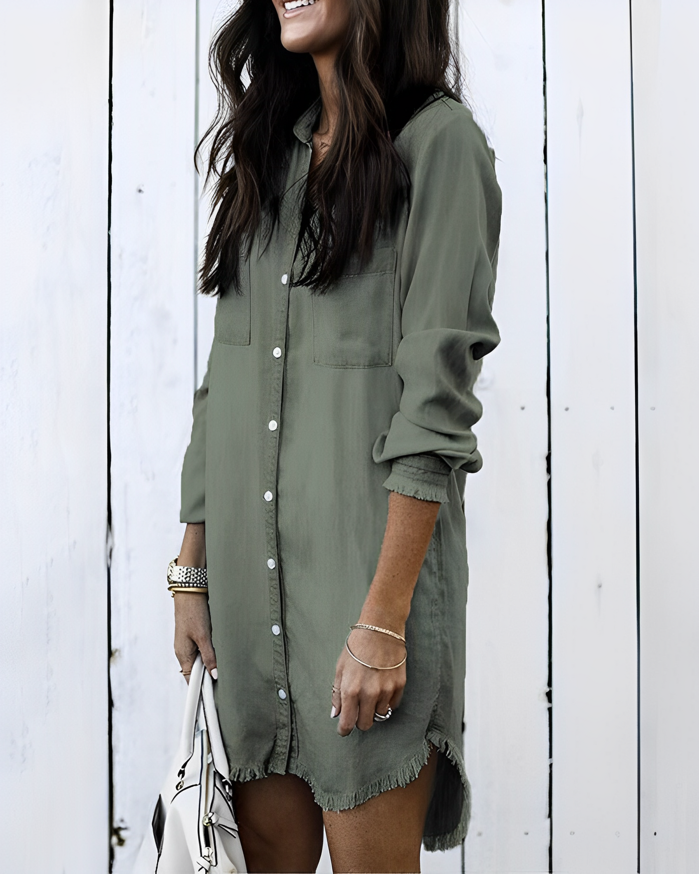 Mariana - Denim-Hemd mit Knopfleiste