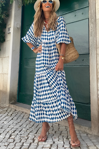 Isadora - Gestuftes Maxikleid