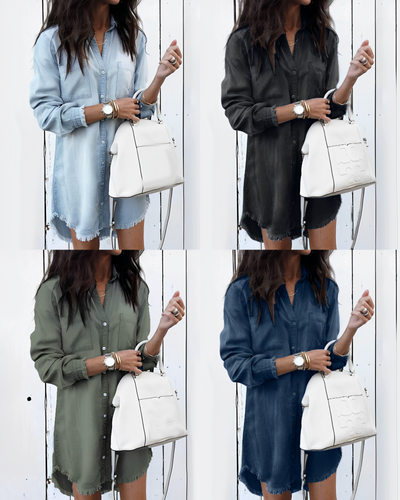 Mariana - Denim-Hemd mit Knopfleiste