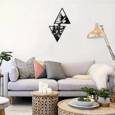 Berglandschaft Metall Wanddekoration