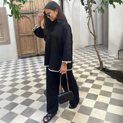 Patricia™ - Modisches 2-teiliges Damen-Set mit weitem Bein