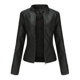 Kirsten | Damen Kunstleder-Bikerjacke mit Reißverschluss in Schwarz