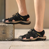 Nelson - Einstellbare Herren-Sandalen mit geschlossener Zehenpartie in Schwarz