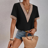TANJA | Elegantes damen t-shirt in Schwarz