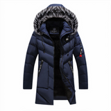 Luca - Stylische warme Winterjacke in Dunkelblau