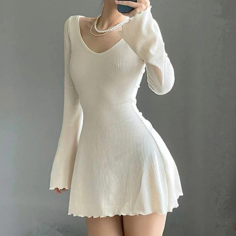 Wendy - Strickkleid Damen Elegant